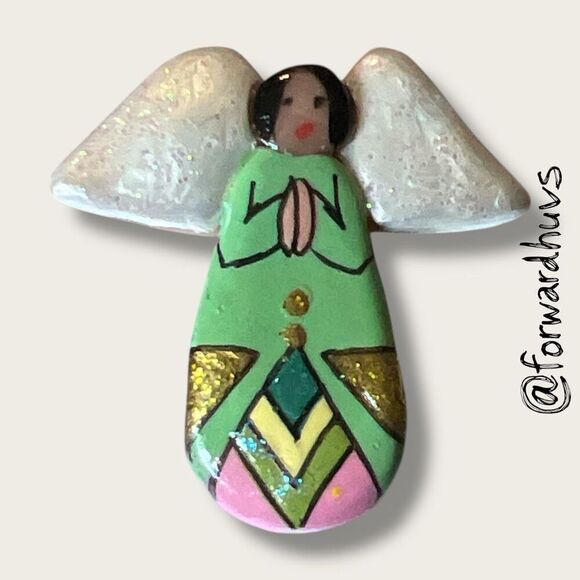 Bundle Sale 3 for $15 | Handmade and Hand Painted Angel Pin - Picture 1 of 7